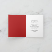 Modern minimalistisch gespleten vierkant foto-Afst Bedankkaart (Binnen)