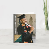 Modern minimalistisch gespleten vierkant foto-Afst Bedankkaart (Voorkant)