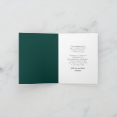 Modern minimalistisch gespleten vierkant foto-Afst Bedankkaart (Binnen)