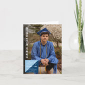 Modern minimalistisch gespleten vierkant foto-Afst Bedankkaart (Voorkant)