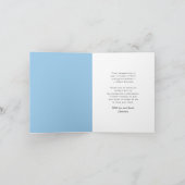 Modern minimalistisch gespleten vierkant foto-Afst Bedankkaart (Binnen)