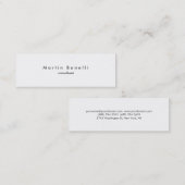 Modern minimalistisch gewoon mager Visitekaartje (Voorkant / Achterkant)