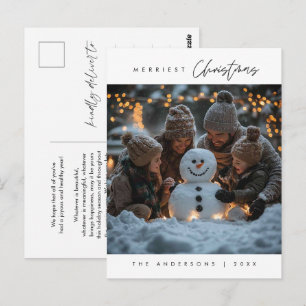 Modern Minimalistisch, Gezelligste Kerstmis Famili Briefkaart
