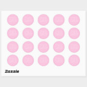 Modern minimalistisch Girly Pink Editable Hartelij Ronde Sticker (Vel)