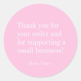 Modern minimalistisch Girly Pink Editable Hartelij Ronde Sticker