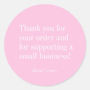 Modern minimalistisch Girly Pink Editable Hartelij Ronde Sticker