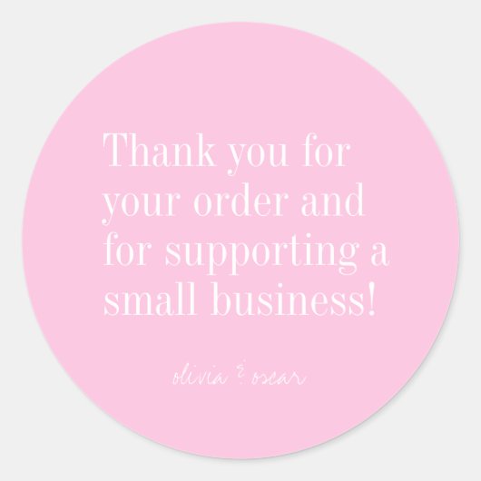 Modern minimalistisch Girly Pink Editable Hartelij Ronde Sticker (Voorkant)