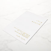 Modern minimalistisch | Gold Casual Wedding Real Folie Uitnodiging (Gedraaid)