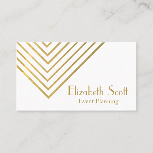 Modern minimalistisch Gold Geometric Design Visitekaartje (Voorkant)