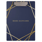 Modern minimalistisch Gold Geometric Pattern-klemb Klembord (Voorkant)