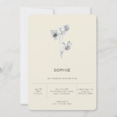 Modern minimalistisch Gold Hint Daffodil-Vrijgezel Kaart (Voorkant)