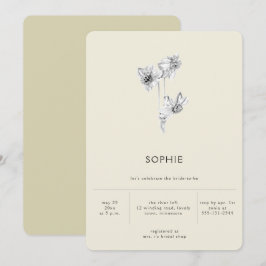 Modern minimalistisch Gold Hint Daffodil-Vrijgezel Kaart