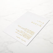 Modern minimalistisch | Gold Traditional Wedding R Folie Uitnodiging (Gedraaid)