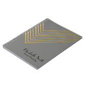 Modern Minimalistisch Goud Geometrisch Design Jour Notitieboek (Linkerzijde)