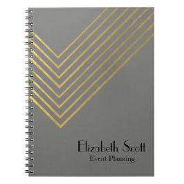 Modern Minimalistisch Goud Geometrisch Design Jour Notitieboek