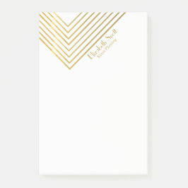 Modern Minimalistisch Goud Geometrisch Ontwerp Post-it® Notes