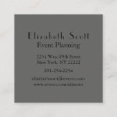 Modern Minimalistisch Goud Geometrisch Ontwerp Vierkante Visitekaartje (Achterkant)