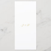 Modern & Minimalistisch Goud Script Bruiloft Flat  Menu (Achterkant)