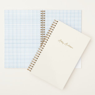 Modern minimalistisch gouden schrift   Off White G Notitieboek