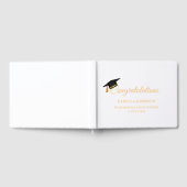 Modern minimalistisch gouden script Afstuderen Gastenboek (Volledig)