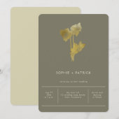 Modern minimalistisch goudfeest kaart (Voorkant / Achterkant)