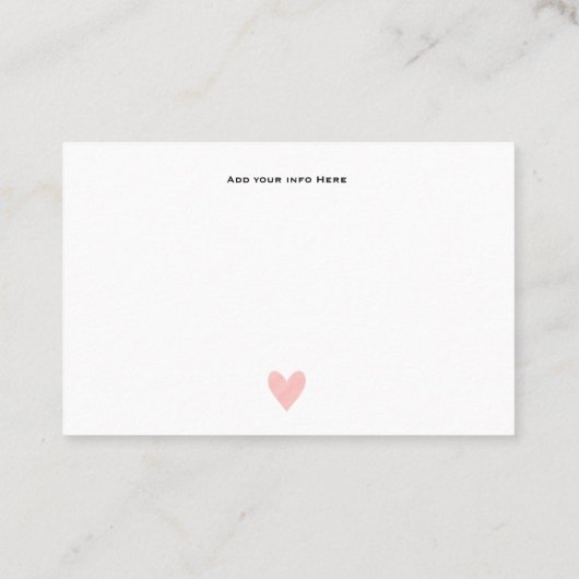 Modern minimalistisch goudglitter Gift-certificaat Visitekaartje (Achterkant)