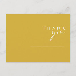 Modern minimalistisch goudhuwelijk Dank u Briefkaa Briefkaart