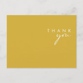 Modern minimalistisch goudhuwelijk Dank u Briefkaa Briefkaart (Voorkant)