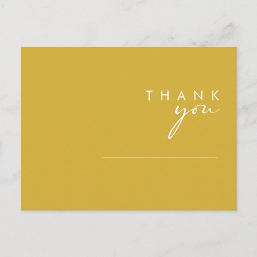 Modern minimalistisch goudhuwelijk Dank u Briefkaa Briefkaart (Voorkant)