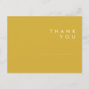 Modern minimalistisch goudhuwelijk Dank u Briefkaa Briefkaart