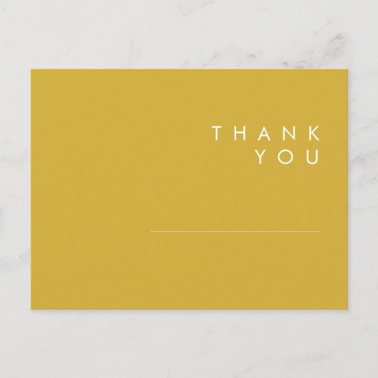 Modern minimalistisch goudhuwelijk Dank u Briefkaa Briefkaart (Voorkant)