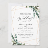 Modern minimalistisch goudhuwelijk kaart (Voorkant)