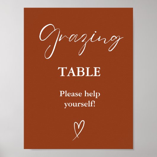 Modern minimalistisch graastafelteken poster (Voorkant)