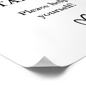 Modern minimalistisch graastafelteken poster (Hoek)