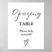 Modern minimalistisch graastafelteken poster (Voorkant)