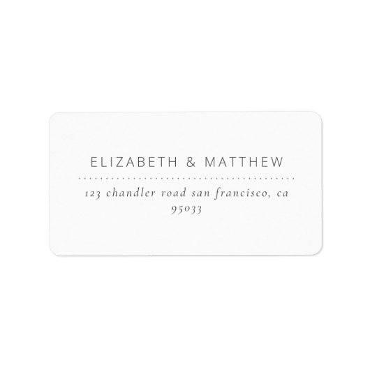 Modern minimalistisch grafisch retouradres etiket (Voorkant)