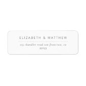 Modern minimalistisch grafisch retouradres etiket (Voorkant)