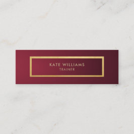 Modern minimalistisch grafisch violet verloop Gold Mini Visitekaartje