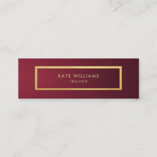 Modern minimalistisch grafisch violet verloop Gold Mini Visitekaartje