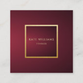 Modern minimalistisch grafisch violet verloop Gold Vierkante Visitekaartje (Voorkant)