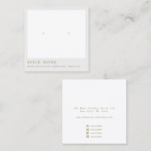 Modern minimalistisch grijs juwelenscherm vierkante visitekaartje (Voorkant / Achterkant)
