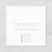 Modern minimalistisch grijs juwelenscherm vierkante visitekaartje (Achterkant)