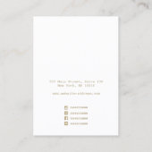 Modern minimalistisch grijs juwelenscherm visitekaartje (Achterkant)
