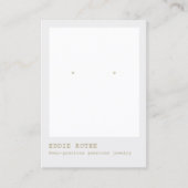Modern minimalistisch grijs juwelenscherm visitekaartje (Voorkant)