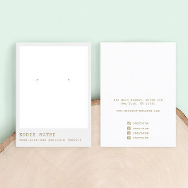 Modern minimalistisch grijs juwelenscherm visitekaartje