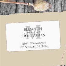 Modern minimalistisch grijs monogram bruiloft