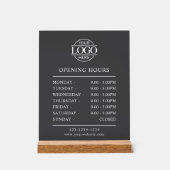 Modern minimalistisch grijs | Openingstijden van b Acryl Bord (Voorkant)