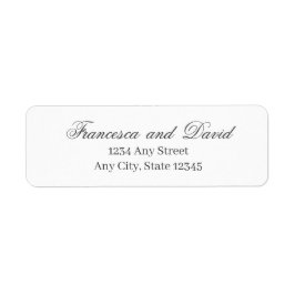 Modern Minimalistisch grijs retouradres labels