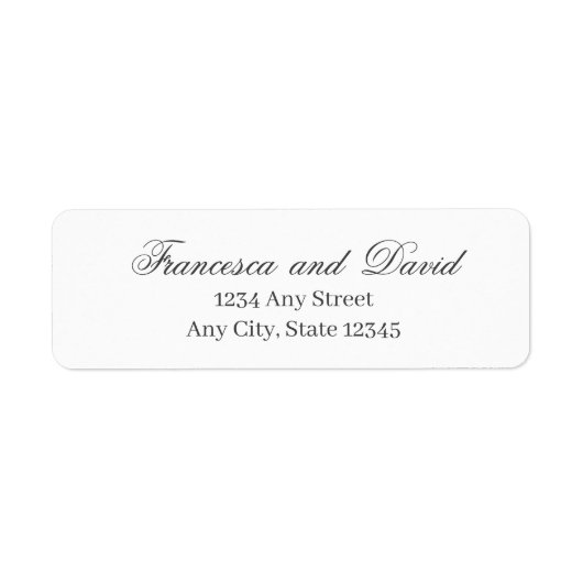 Modern Minimalistisch grijs retouradres labels (Voorkant)