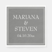 Modern minimalistisch grijs servet (Voorkant)